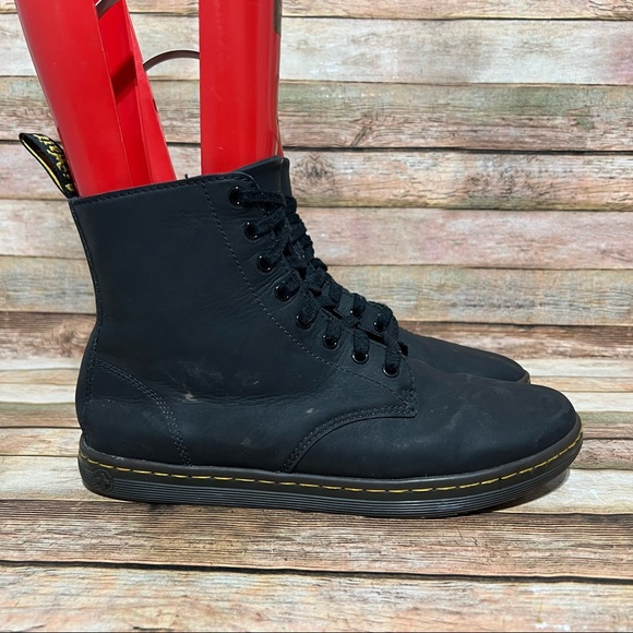 Dr. Martens Black Leather Tobias Mid Boots - Picture 3 of 8